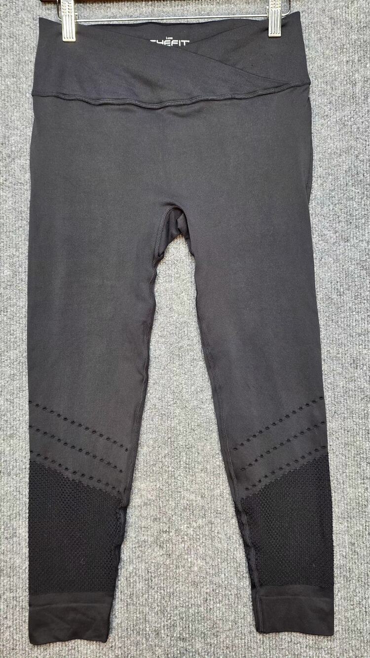 SHEFIT Luxe Black Seamless Leggings High Waisted Ventilated Activewear Large
